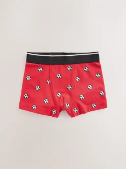 Ondergoed*Next - Junior karakter trunks 5 verpakking (1,5-16jr) Rood/blauw voetbal