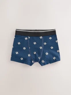 Ondergoed*Next - Junior karakter trunks 5 verpakking (1,5-16jr) Rood/blauw voetbal