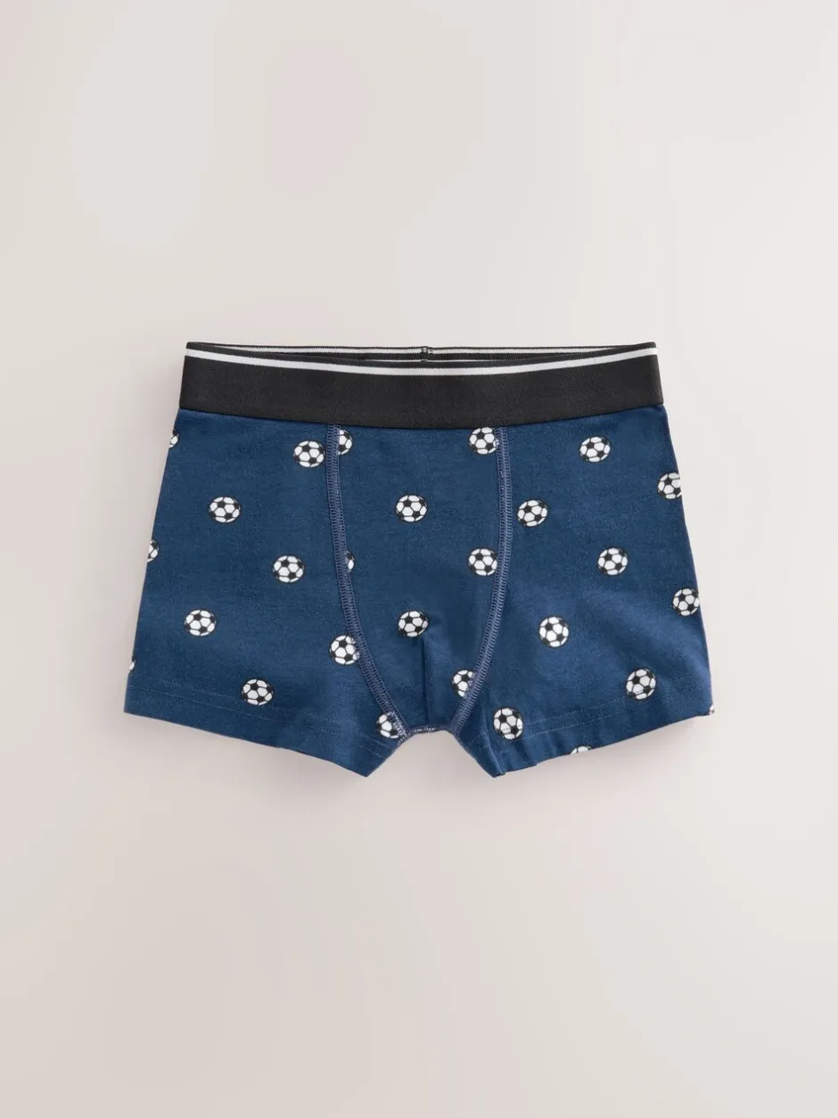 Ondergoed*Next - Junior karakter trunks 5 verpakking (1,5-16jr) Rood/blauw voetbal