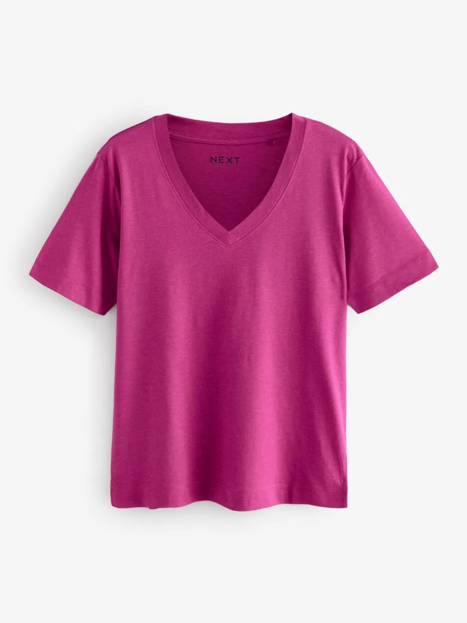 Tops En T-Shirts|Next - Modal slouch T-shirt met korte mouwen verpakking van 3 Rood/blauwgroen