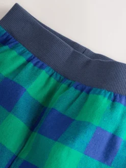 Pyjama's*Next Rood/blauw/groen geruite dinosaurus - Pyjama met geweven onderkant 3 Pack (9mths-12yrs)