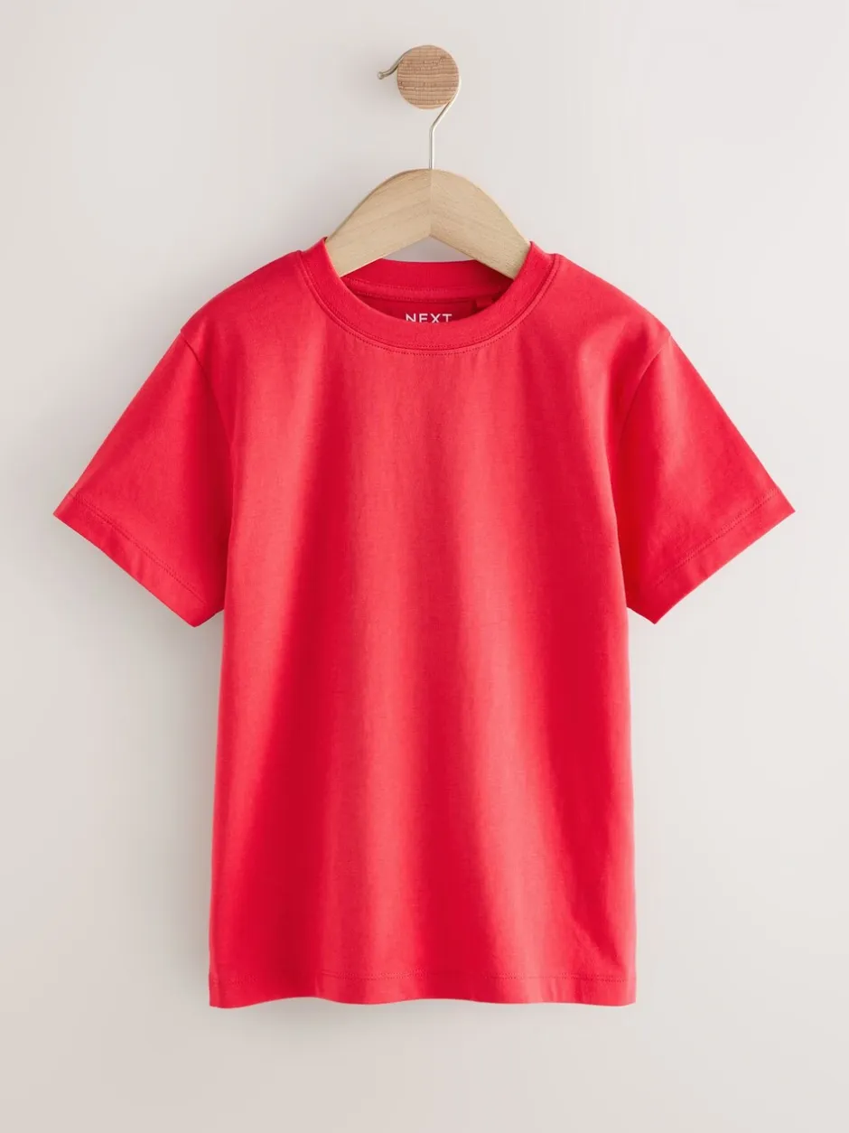 T-Shirts|Tops*Next Rood/blauw/marineblauw/Naturel - Set van 4 T-shirts met korte mouwen (3-16 jr)