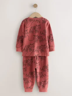 Multipacks|Pyjama's|Next Rood/blauw/paars - Oversized fit Pyjamas 3 Pack (9mths-10yrs)