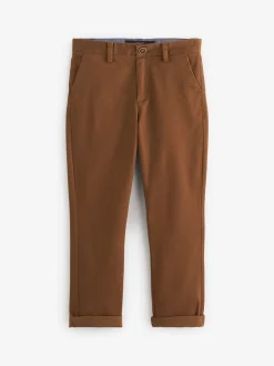 Broeken En Chino's|Next Roodbruin/lichtbruin - Stretchy chino's (3-17jr)