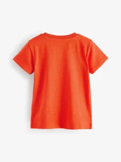 Tops|T-Shirts*Next Rood/groen - Set van 5 T-shirts met korte mouwen (3mnd-7jr)
