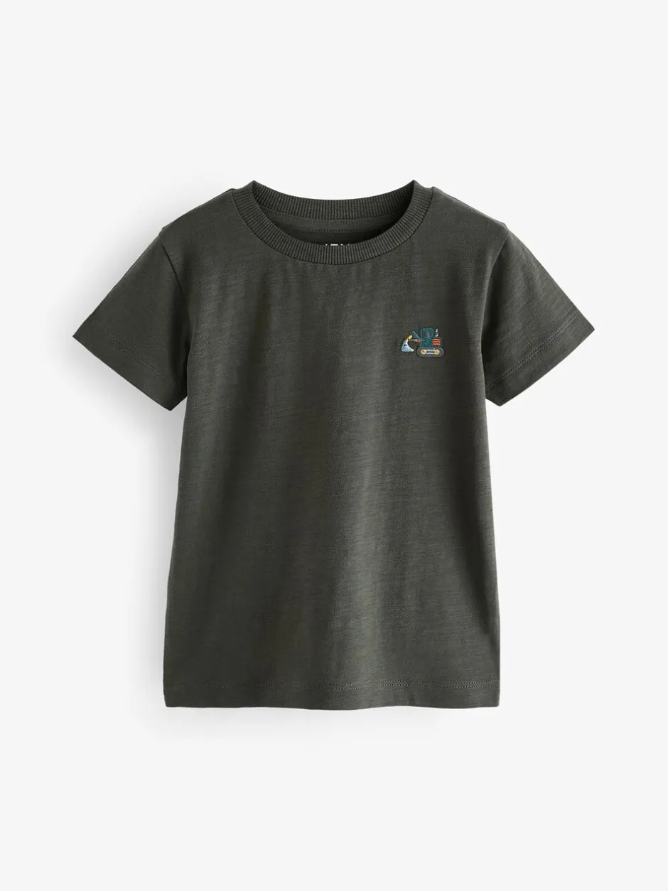 Tops|T-Shirts*Next Rood/groen - Set van 5 T-shirts met korte mouwen (3mnd-7jr)