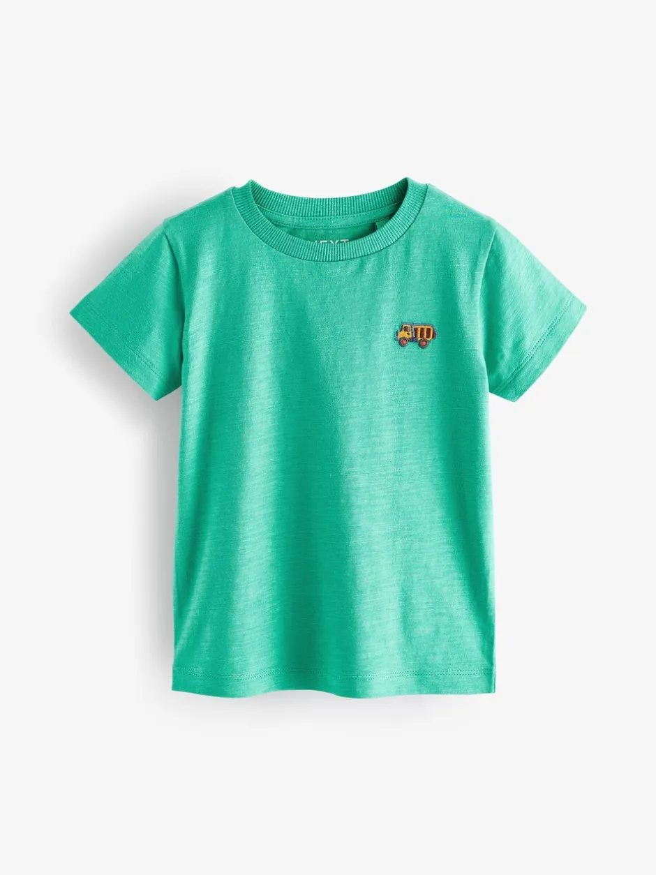 Tops|T-Shirts*Next Rood/groen - Set van 5 T-shirts met korte mouwen (3mnd-7jr)