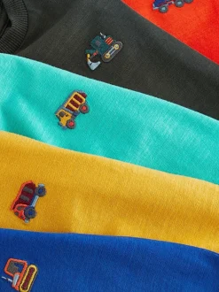 Tops|T-Shirts*Next Rood/groen - Set van 5 T-shirts met korte mouwen (3mnd-7jr)