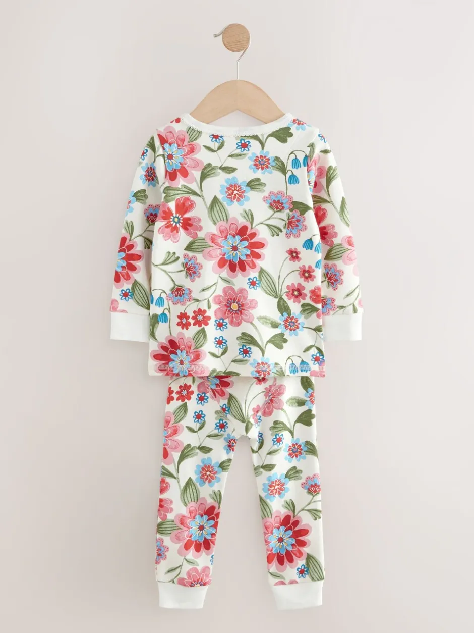 Nachtkleding En Pyjama's|Pyjama's*Next - Verpakking van 3 knusse pyjama's (9 mnd-10 jr) Rood/groen met bloemenprint