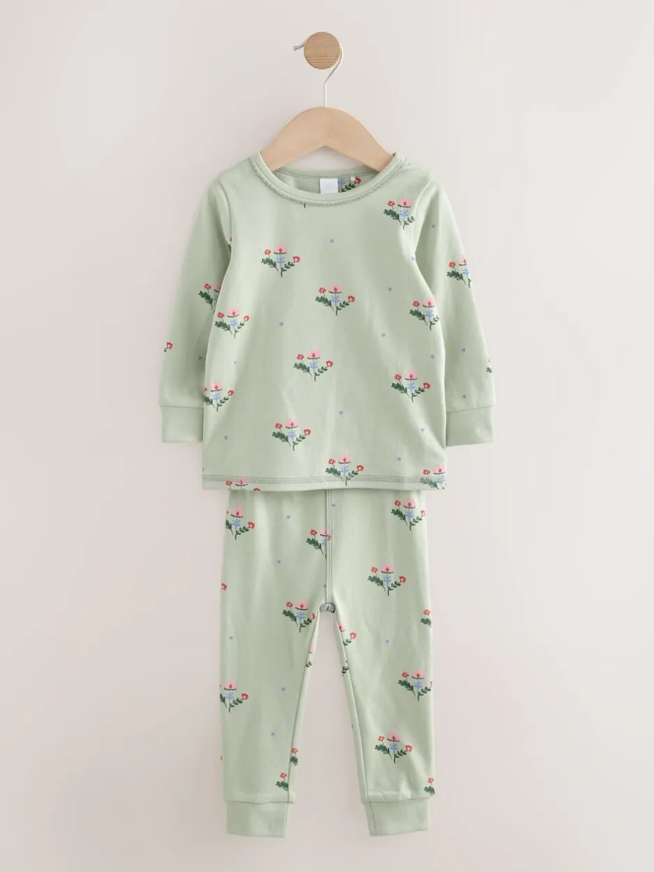 Nachtkleding En Pyjama's|Pyjama's*Next - Verpakking van 3 knusse pyjama's (9 mnd-10 jr) Rood/groen met bloemenprint