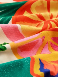 Badkleding*Next - Utrim Diep uitgesneden zwempak met buikcorrectie Rood/groen tropisch
