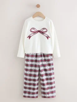 Nachtkleding En Pyjama's|Pyjama's*Next Rood/groene strikruit - Kerstmis geweven onderkant pyjama's (2-16jr)