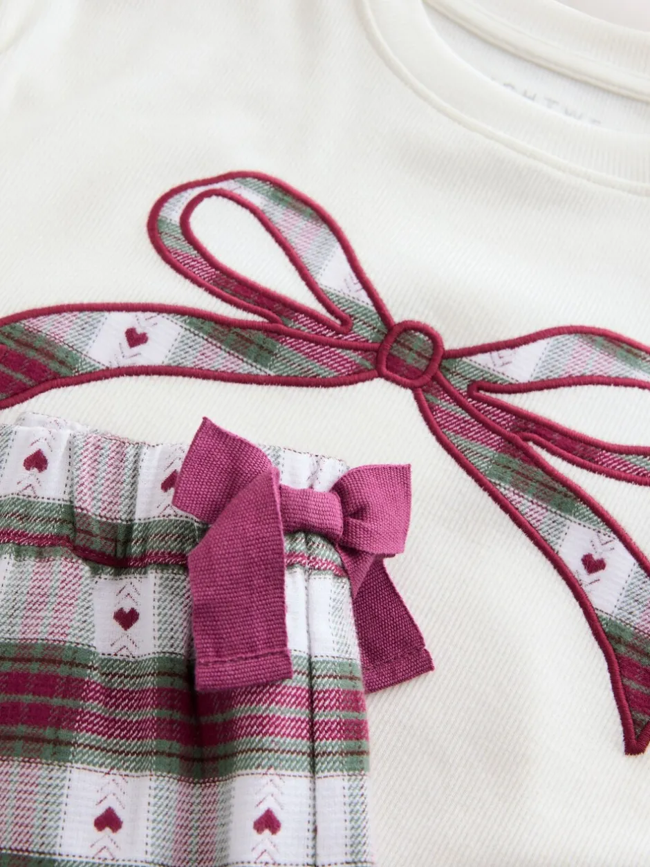 Nachtkleding En Pyjama's|Pyjama's*Next Rood/groene strikruit - Kerstmis geweven onderkant pyjama's (2-16jr)