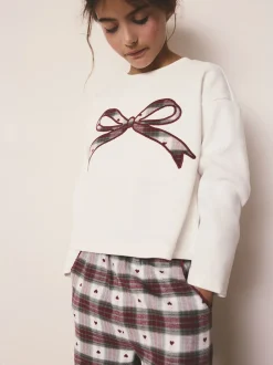 Nachtkleding En Pyjama's|Pyjama's*Next Rood/groene strikruit - Kerstmis geweven onderkant pyjama's (2-16jr)