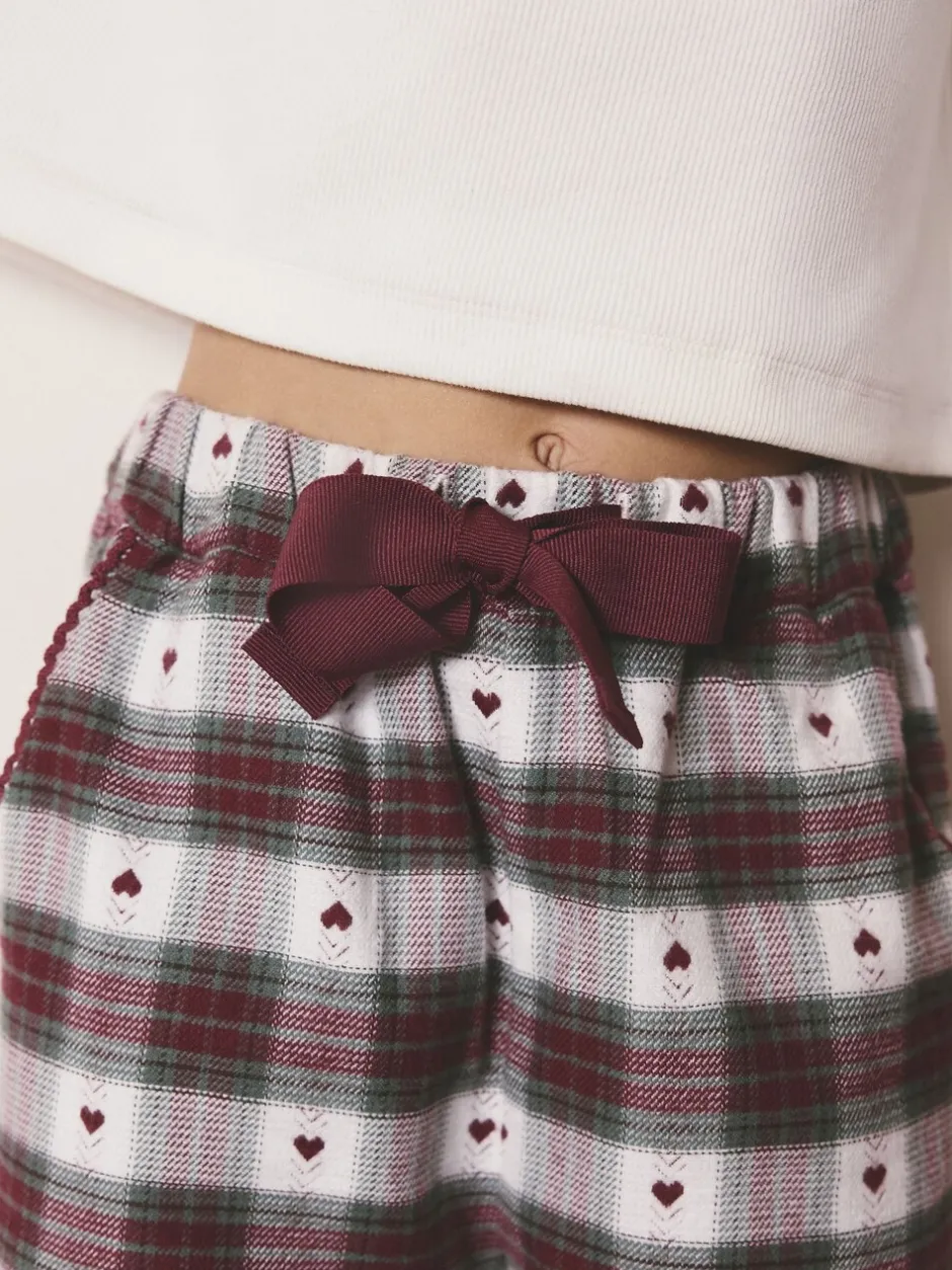Nachtkleding En Pyjama's|Pyjama's*Next Rood/groene strikruit - Kerstmis geweven onderkant pyjama's (2-16jr)