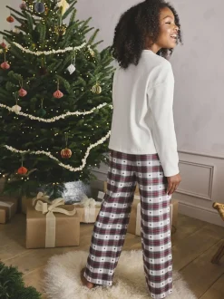 Nachtkleding En Pyjama's|Pyjama's*Next Rood/groene strikruit - Kerstmis geweven onderkant pyjama's (2-16jr)