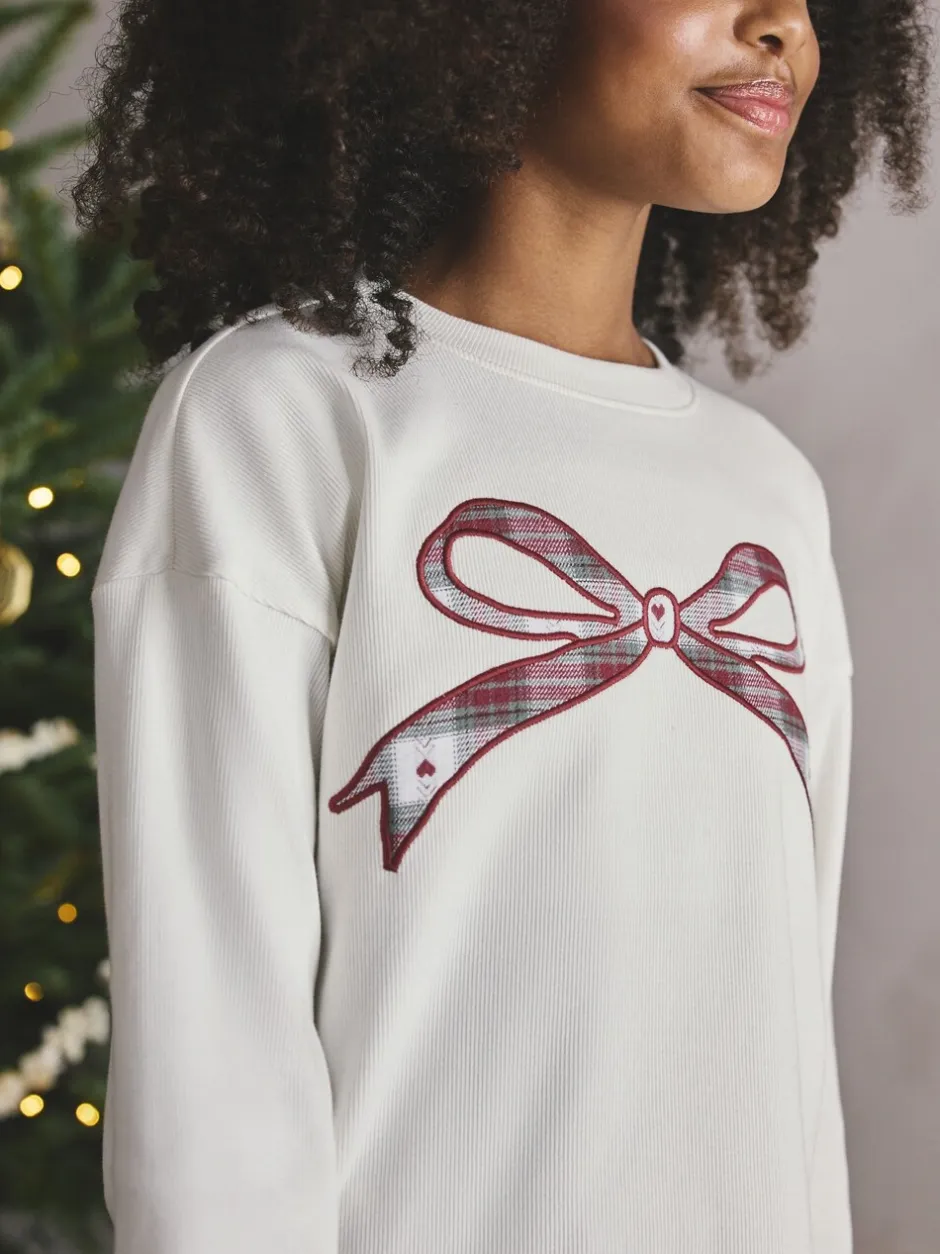 Nachtkleding En Pyjama's|Pyjama's*Next Rood/groene strikruit - Kerstmis geweven onderkant pyjama's (2-16jr)
