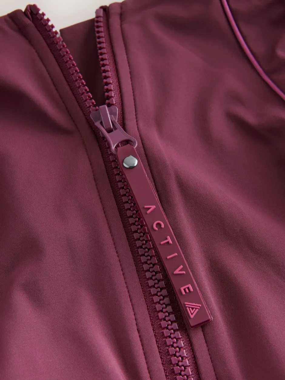 Sportkleding|Badkleding|Next Roodpaars 'Wine' - Active High Neck Tummy Control Swimsuit