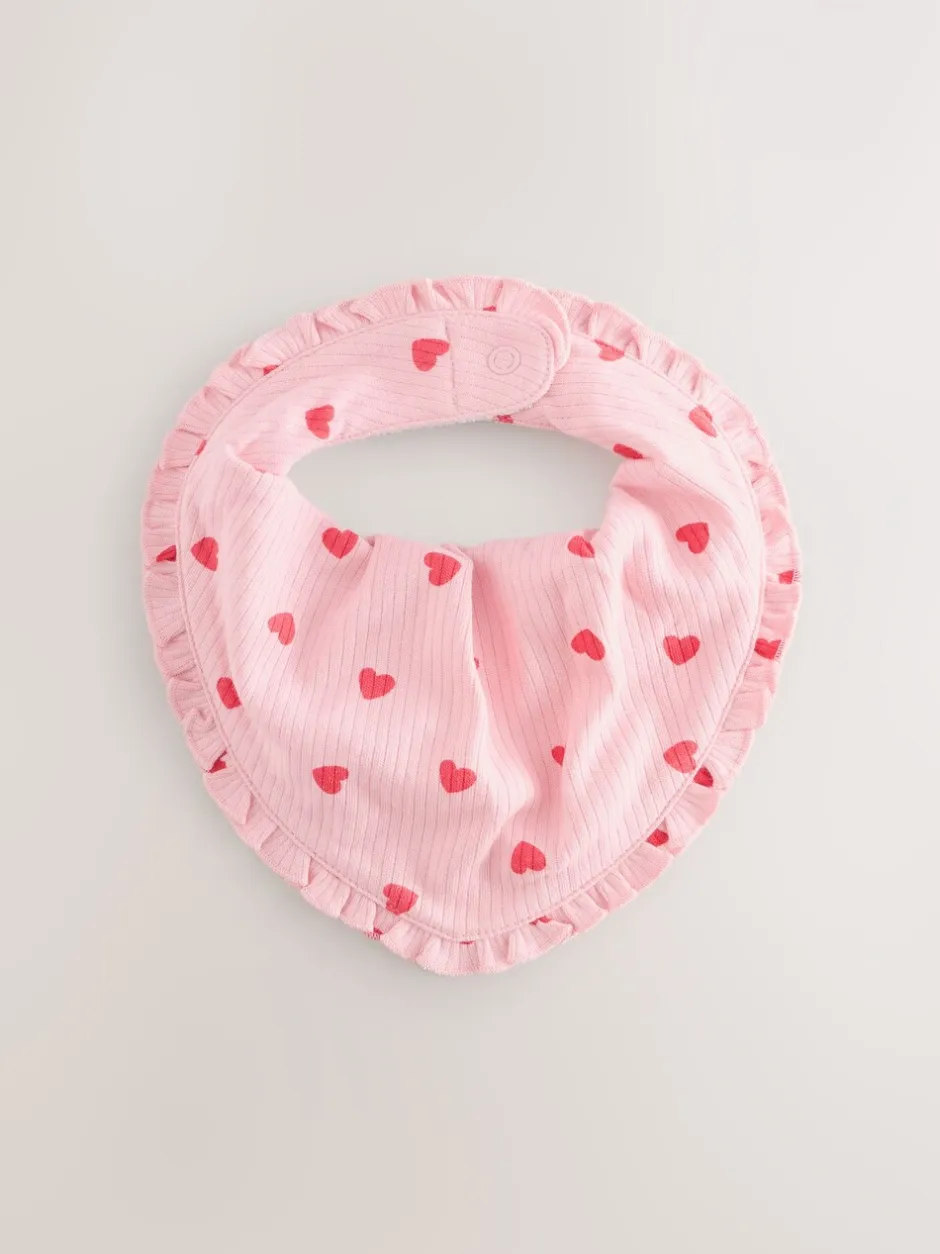 Slabbetjes*Next - Verpakking met 3 babyslabbetjes Rood/roze
