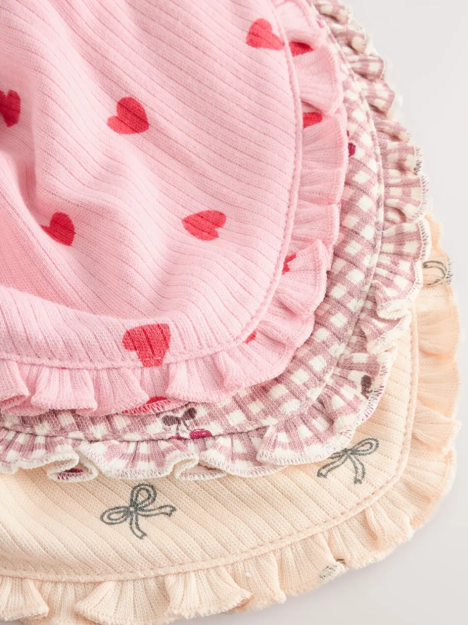 Slabbetjes*Next - Verpakking met 3 babyslabbetjes Rood/roze