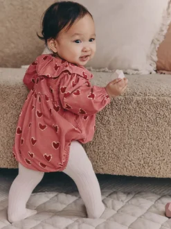 Sets En Combisets|Rompertjes En Tuinbroeken|Next Rood/roze met hartjes - Babyrompers met bloemenprint Set 2 -delig met maillot (0mnd -3jr)