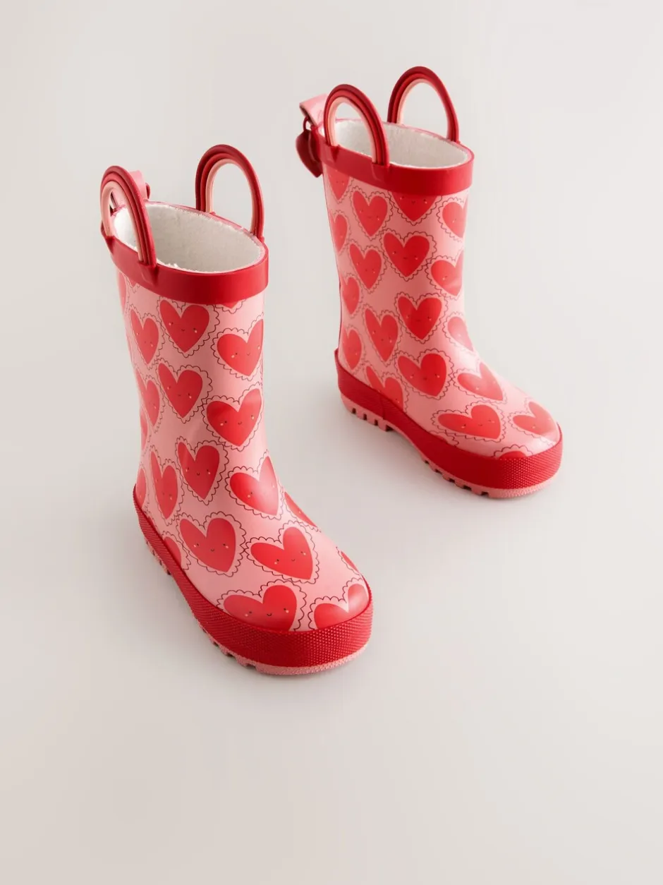 Laarzen*Next Rood/roze met hartjes - Laarzen met handgreep
