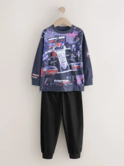 Pyjama's|Next Rood/zwart - Verpakking van 2 pyjama's met lange mouwen (3-16 jr)