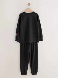 Pyjama's|Nachtkleding En Pyjama's*Next Rood/zwart voetbal  - Verpakking van 2 pyjama's met lange mouwen (3-16 jr)