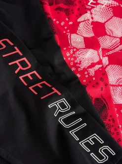 Pyjama's|Nachtkleding En Pyjama's*Next Rood/zwart voetbal  - Verpakking van 2 pyjama's met lange mouwen (3-16 jr)