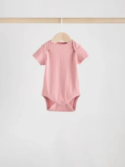 Rompertjes En Hemdjes|Next Roze - 5 Babyrompertjes met korte mouwen