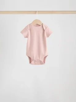 Rompertjes En Hemdjes|Next Roze - 5 Babyrompertjes met korte mouwen