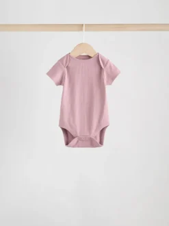 Rompertjes En Hemdjes|Next Roze - 5 Babyrompertjes met korte mouwen