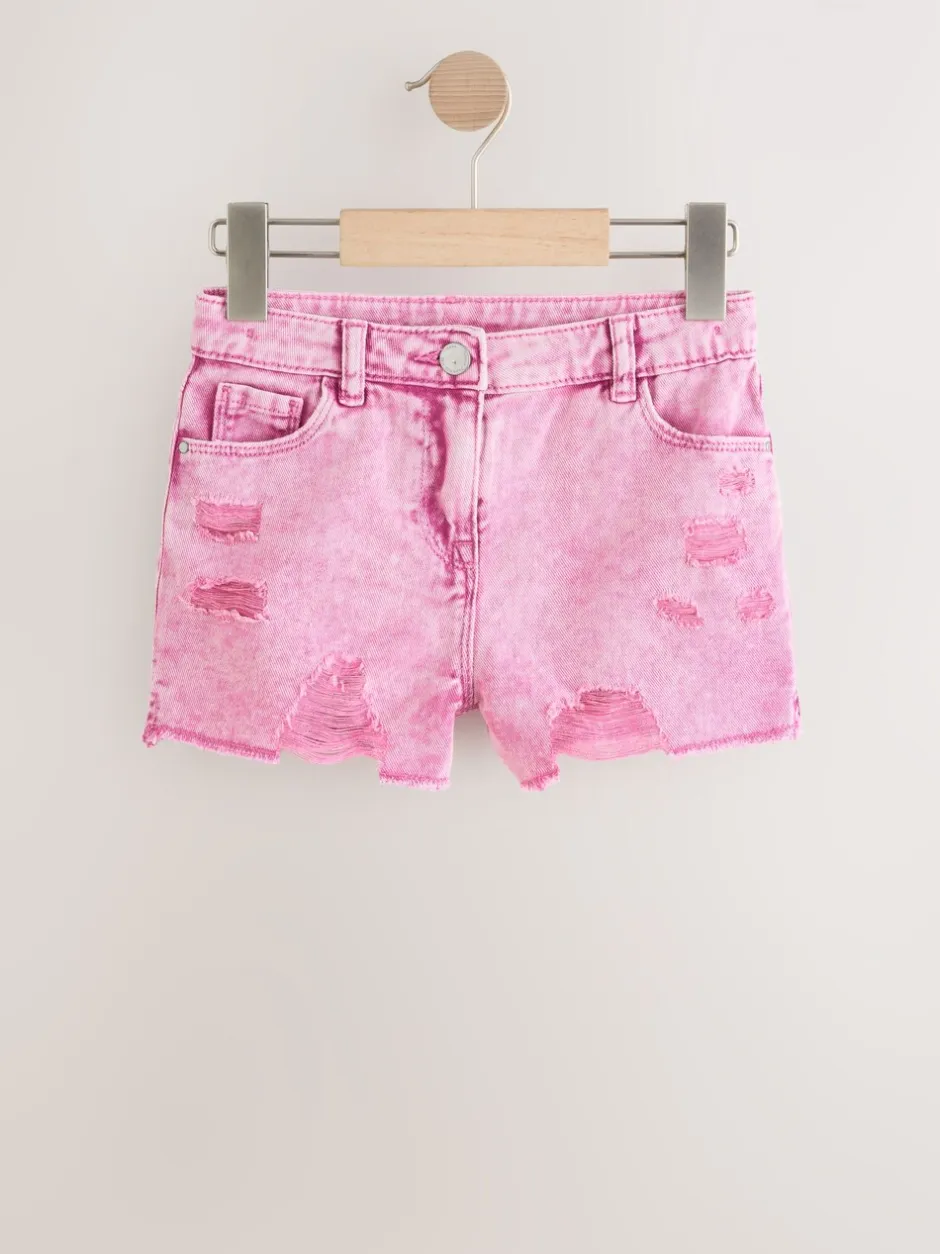 Shorts En Rokken*Next - 100% katoenen shorts met gerafelde rand (3-16jr) Roze