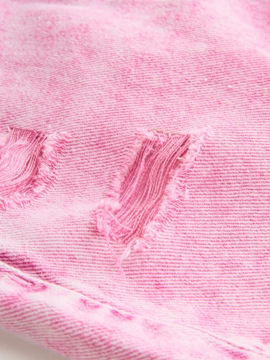 Shorts En Rokken*Next - 100% katoenen shorts met gerafelde rand (3-16jr) Roze