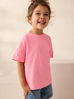 T-Shirts|Next Roze - 100% katoenen T-shirt met korte mouwen en madeliefjesprint (3mnd -7jr)