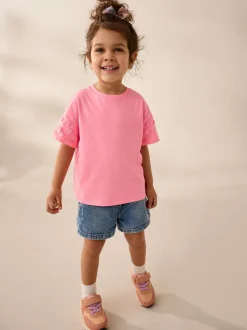T-Shirts|Next Roze - 100% katoenen T-shirt met korte mouwen en madeliefjesprint (3mnd -7jr)