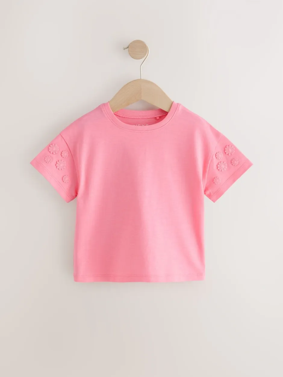 T-Shirts|Next Roze - 100% katoenen T-shirt met korte mouwen en madeliefjesprint (3mnd -7jr)