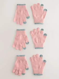 Mutsen, Handschoenen En Sjaals|Schoolkleding|Next - 3 paar magic handschoenen (3-16jaar) Roze