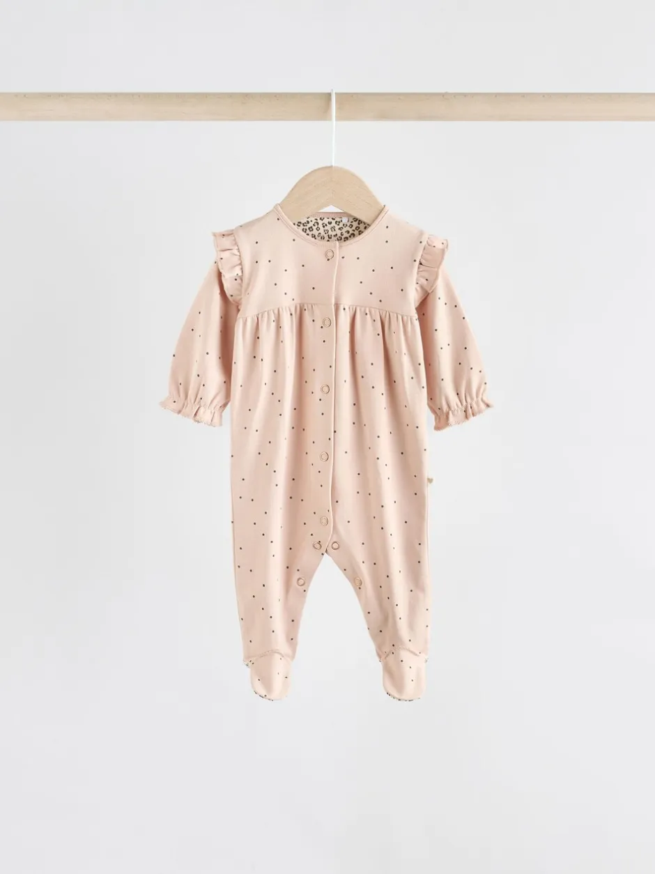 Babypakjes En Babypyjama's|Next Roze - 3 Pack Baby slaappakjes met bijpassende tulbanden (0mnd-2jr)
