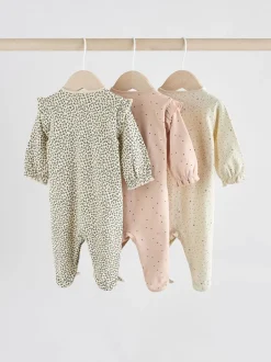 Babypakjes En Babypyjama's|Next Roze - 3 Pack Baby slaappakjes met bijpassende tulbanden (0mnd-2jr)