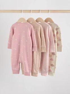 Babypakjes En Babypyjama's|Next Roze - 4 Pack Baby-pyjama's met tweewegrits (0mnd -3jr)