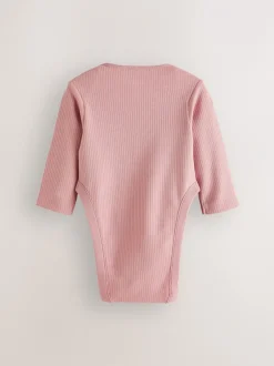 Rompertjes En Hemdjes|Next Roze - 3 Pack Hip Dysplasia Long Sleeve Baby Bodysuits
