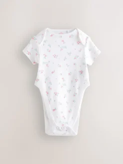Rompertjes En Hemdjes|Next Roze - 3 Pack Hip Dysplasia Short Sleeve Baby Bodysuits