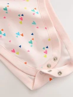 Rompertjes En Hemdjes|Next Roze - 3 Pack Hip Dysplasia Short Sleeve Baby Bodysuits