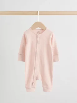 Babypakjes En Babypyjama's*Next Roze - 5 Pack Two Way Zip Baby Footless Sleepsuits (0mths-3yrs)