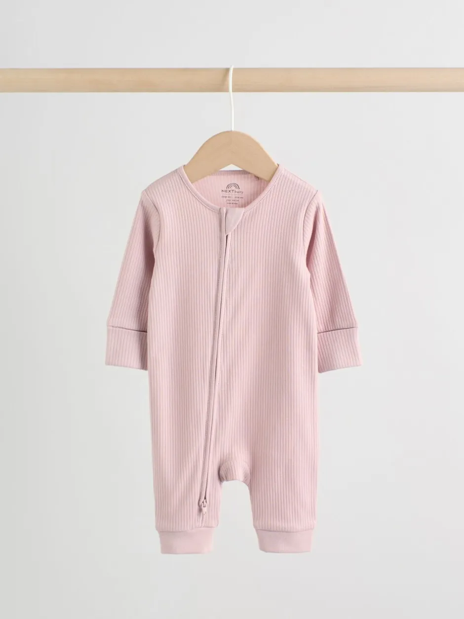 Babypakjes En Babypyjama's*Next Roze - 5 Pack Two Way Zip Baby Footless Sleepsuits (0mths-3yrs)