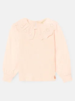 Overhemden En Blouses*Angel & Rocket - Elise Bow Collar Long Sleeve Blouse Roze