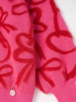 Gebreide Kleding*Angel & Rocket - Livia Bow Eyelash Jumper Roze