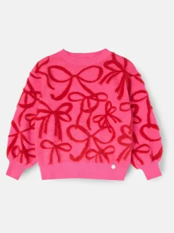 Gebreide Kleding*Angel & Rocket - Livia Bow Eyelash Jumper Roze