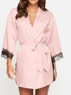 Badjassen*Ann Summers - Cherryann satijnen kimono Roze